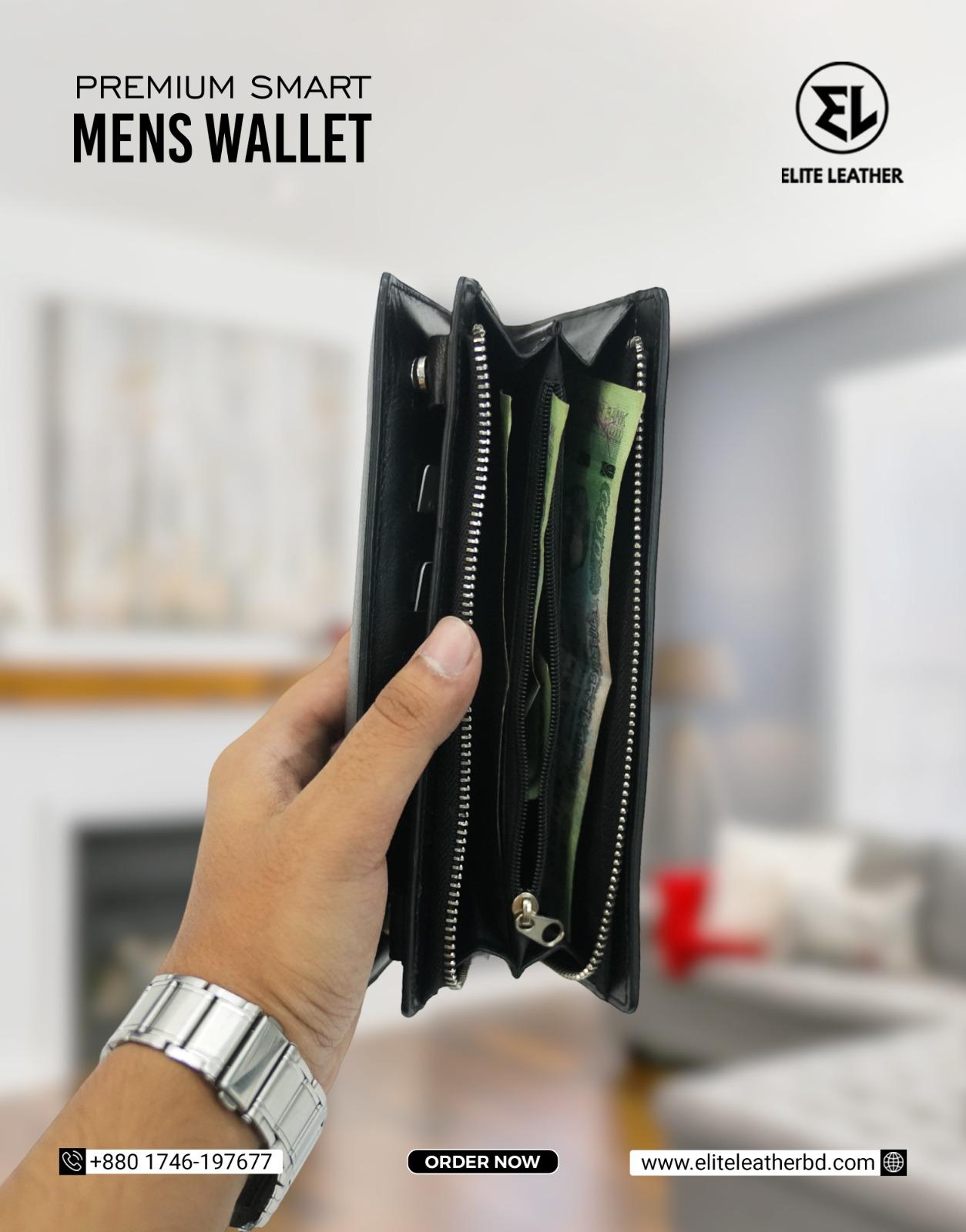 Premium Leather Long Wallet | প্রিমিয়াম লং লেদার মানিব্যাগ