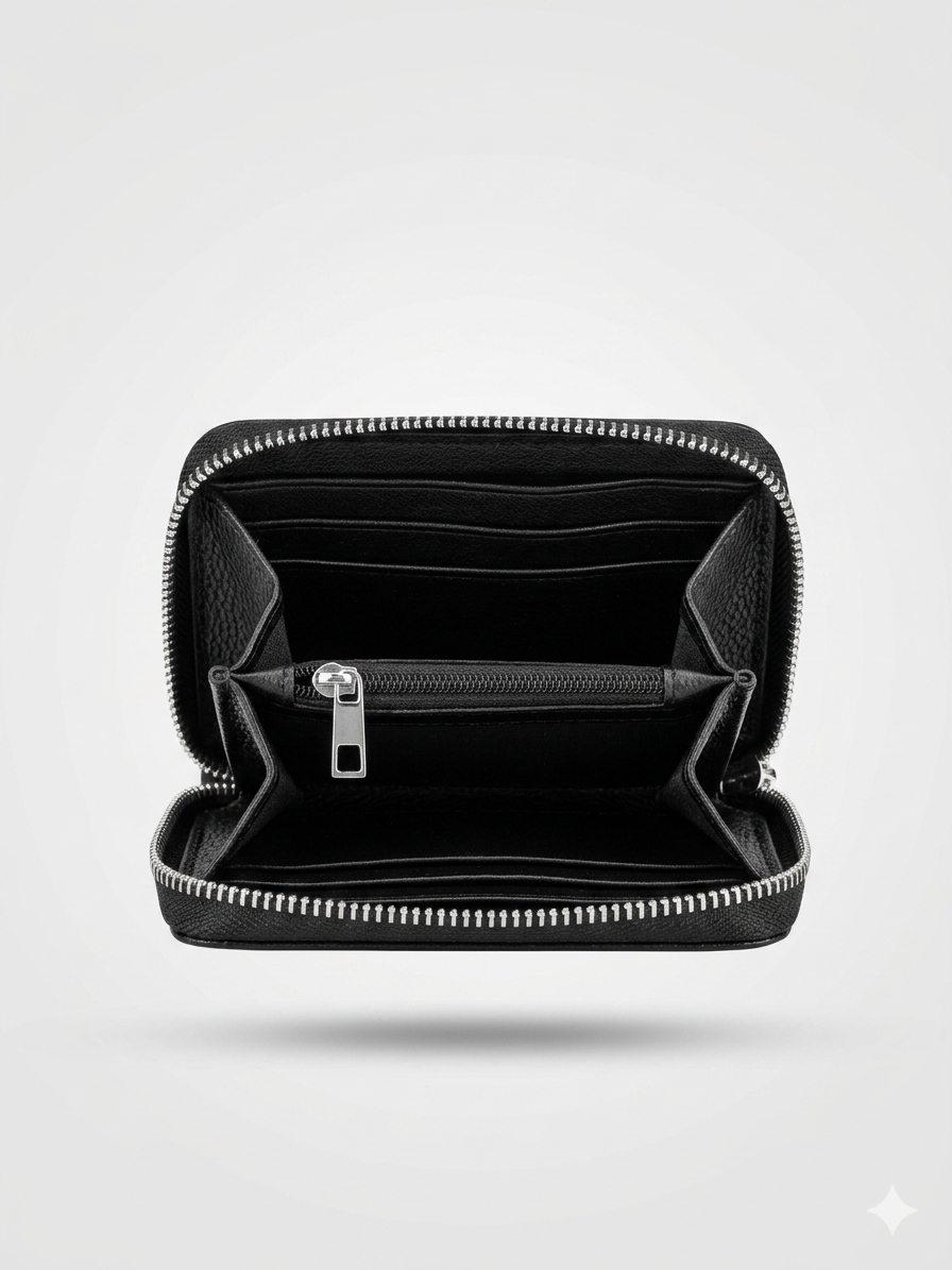 Compact Premium Genuine Leather Zipper Wallet – স্টাইলিশ ও টেকসই আসল চামড়ার পারফেক্ট ওয়ালেট | Elite Leather BD