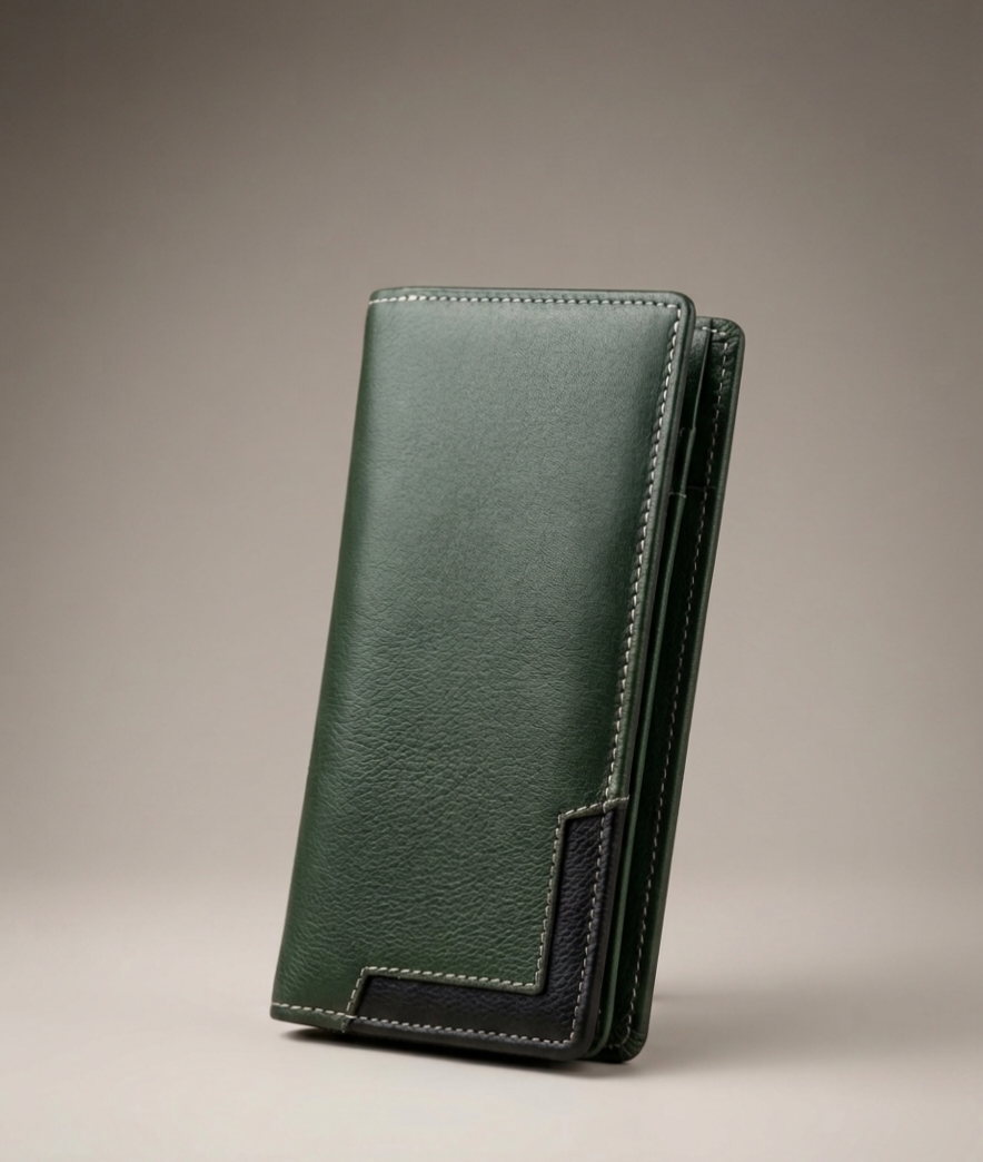 Elite Leather BD Premium Long Wallet – Genuine Leather Stylish Money Bag for Men & Women